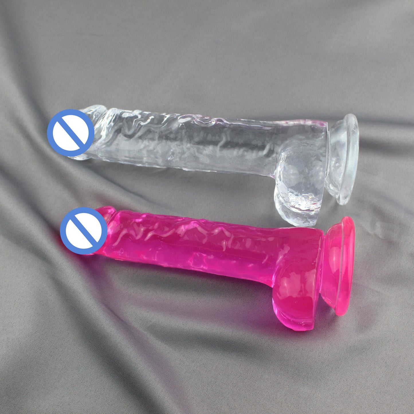 With suction cup female masturbation simulation penis oversized super thick dildo JJ crystal transparent color adult products factory