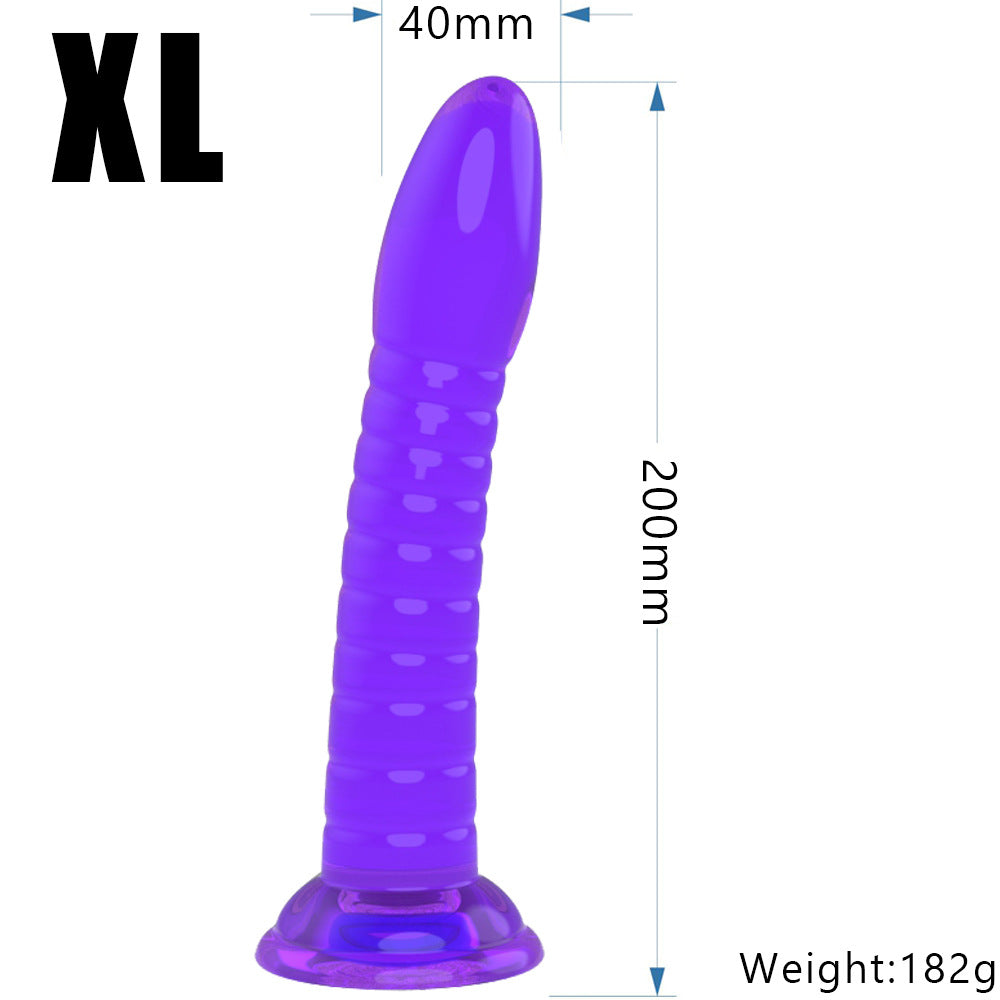 Orissi adult female products threaded simulation penis transparent jelly crystal dildo jj suction cup penis backyard