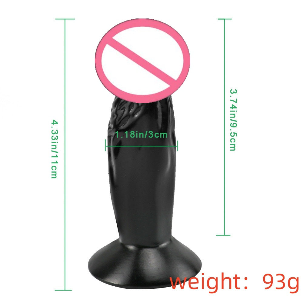 Little brother suction cup mini simulation small penis backyard anal plug super soft masturbator novice multi-colored crystal dildo