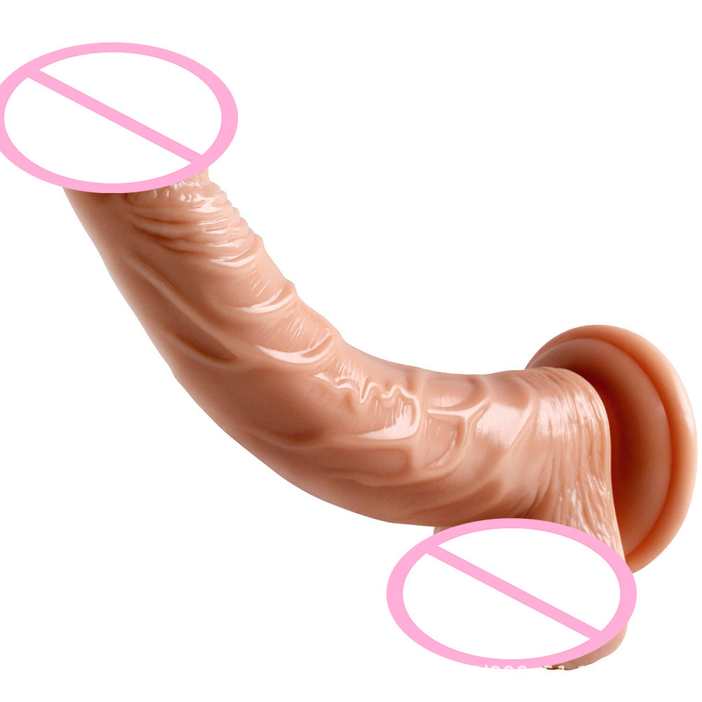 Cat fun upturned penis G-spot curved dildo wearable suction cup PVC simulated penis backyard GAY penis