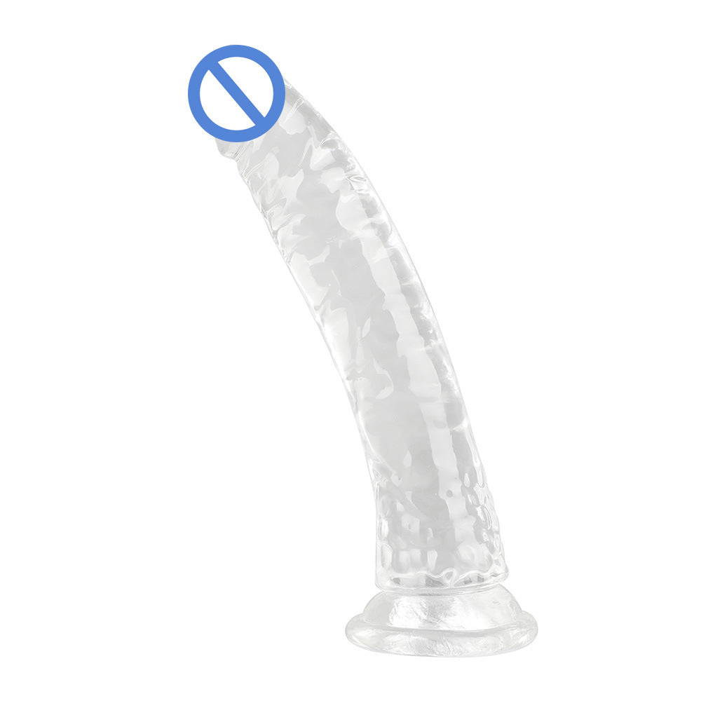 SNAILAGE classic simulated penis, eggless dildo, high-quality TPE material, crystal transparent white women