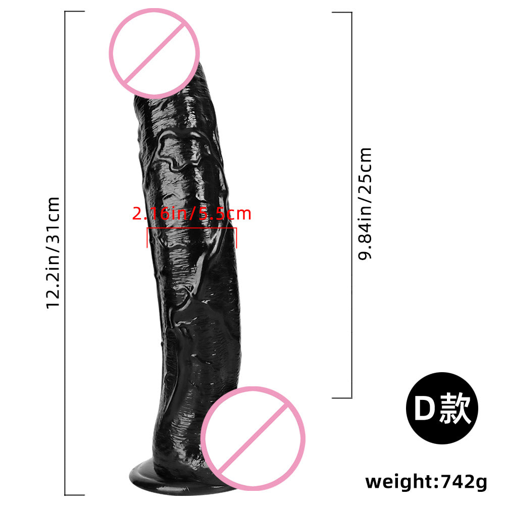 Black Big Dildo Large Thick Super Long Black Big Mac Big Simulation Dildo Stud Anal Plug Fisting Sex Tool