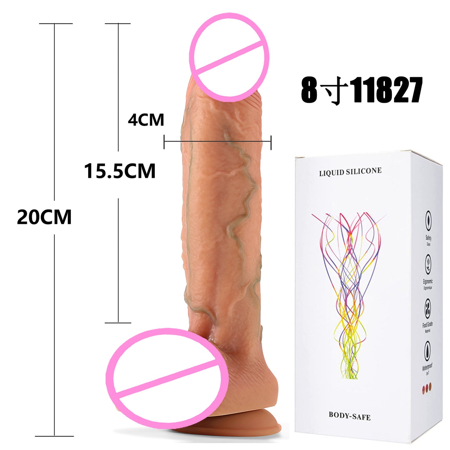 Female masturbation sex toy oversized silicone penis soft meat realistic fake penis adult sex toys fake jj wholesale