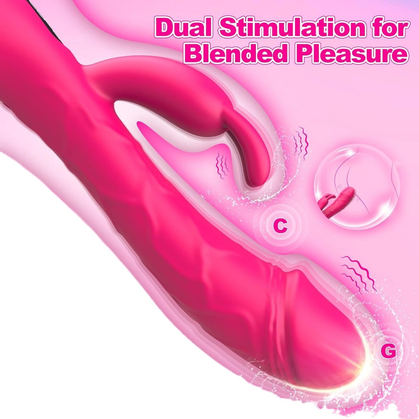 New rabbit simulation fake penis digital display double vibrator couple flirting jumping egg massage stick sex toys