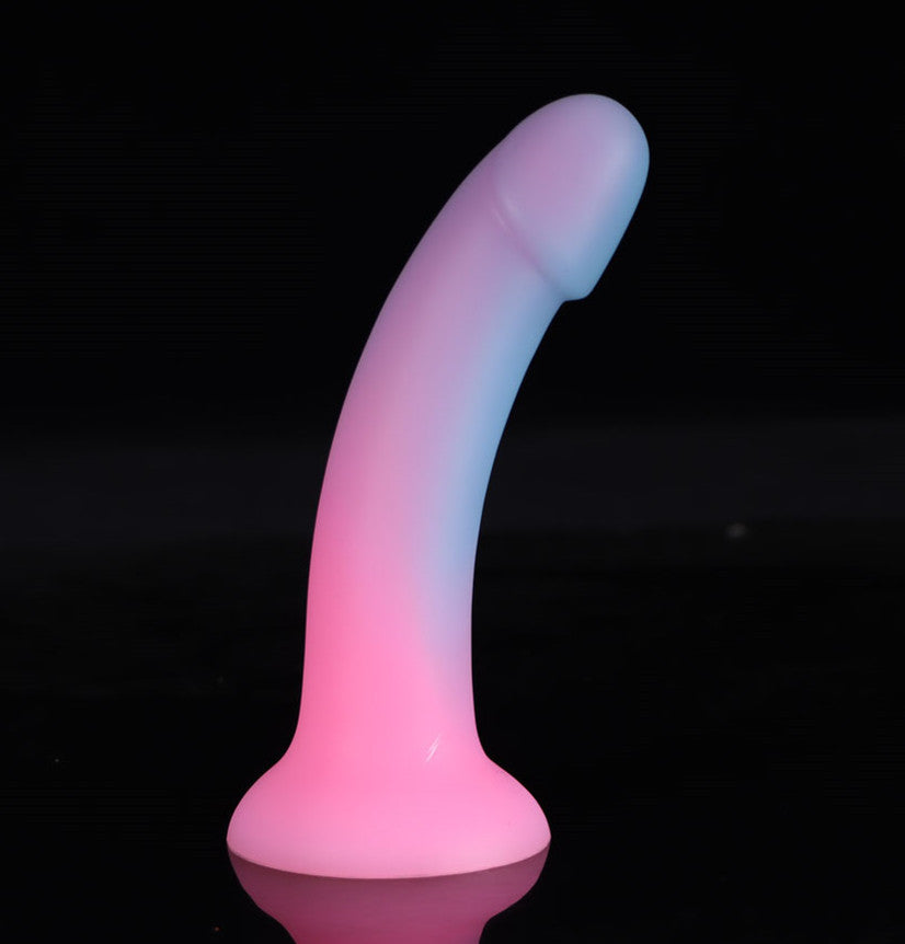 Jelly love luminous egg-free simulated penis male and female orgasm mixed color colorful silicone dildo sex products