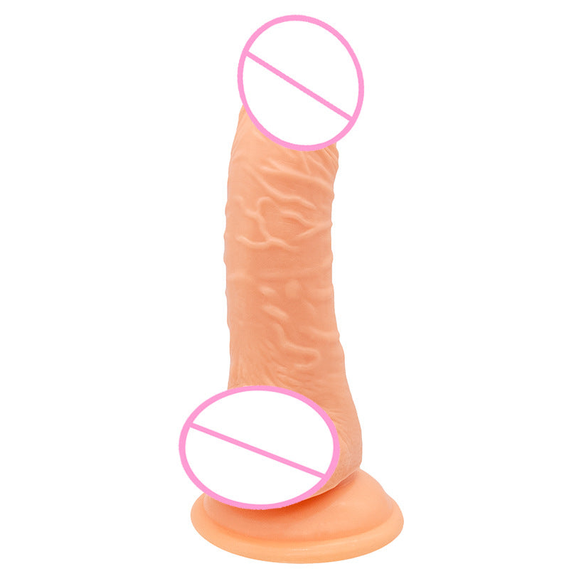 Small penis curved upturned transparent crystal dildo G-spot female dildo PVC simulation penis Dildo