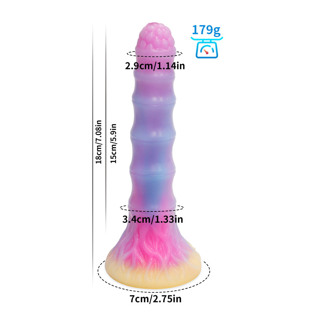 Color luminous liquid silicone simulation penis soft meat forced real and fake penis female masturbation appliance adult products
