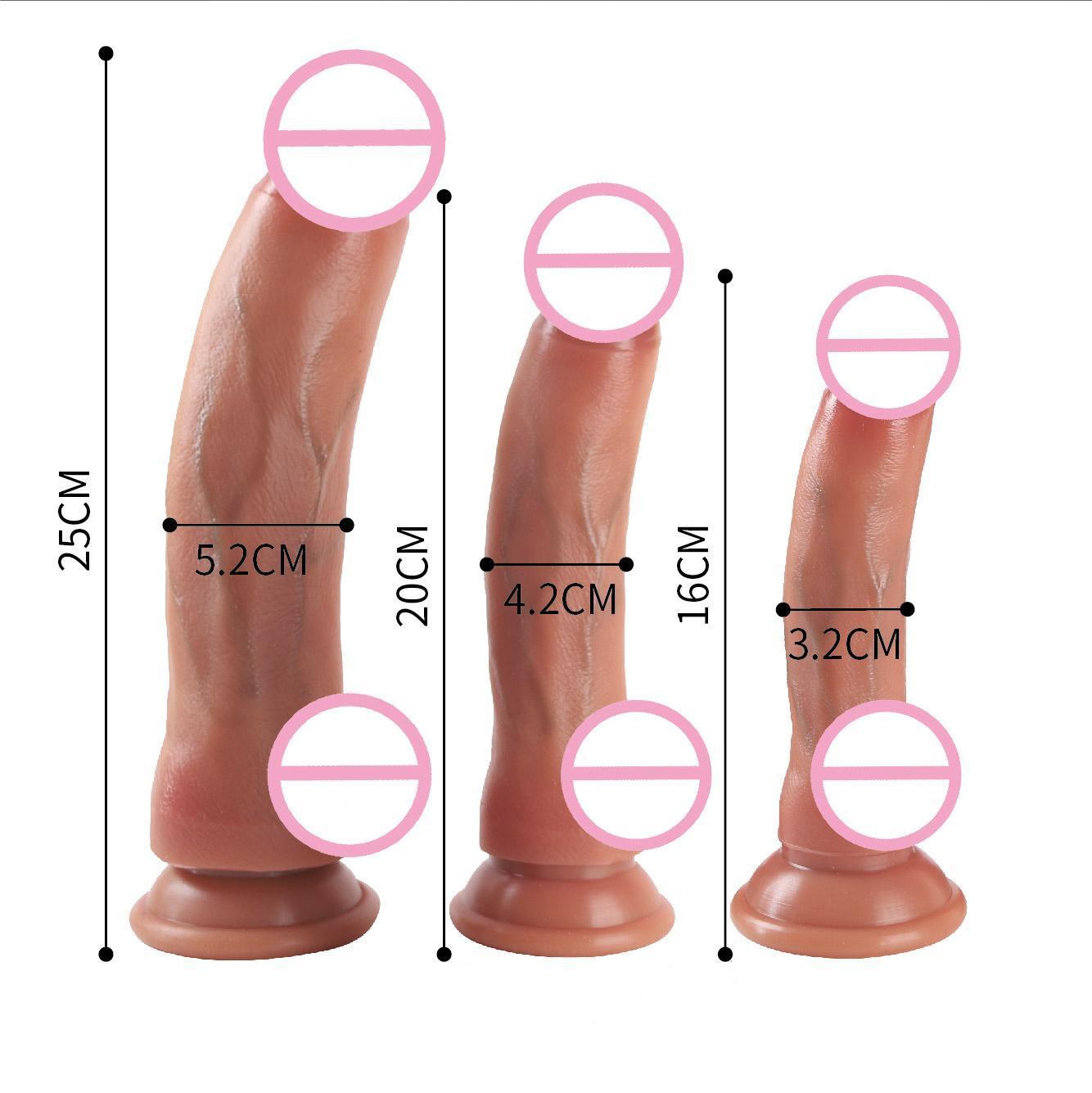 Cross-border double-layer liquid silicone female adult simulation large penis dildo sex products masturbation sex toys