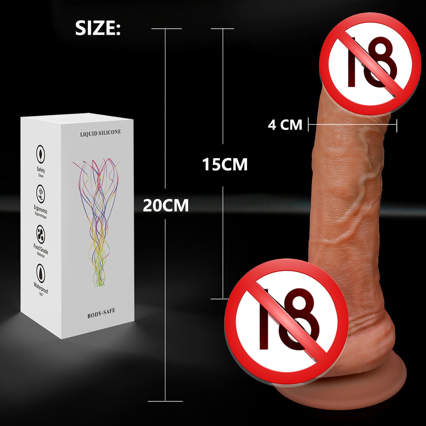 Amazon foreign trade super soft liquid silicone simulation penis female masturbator wearing adult products fake penis factory
