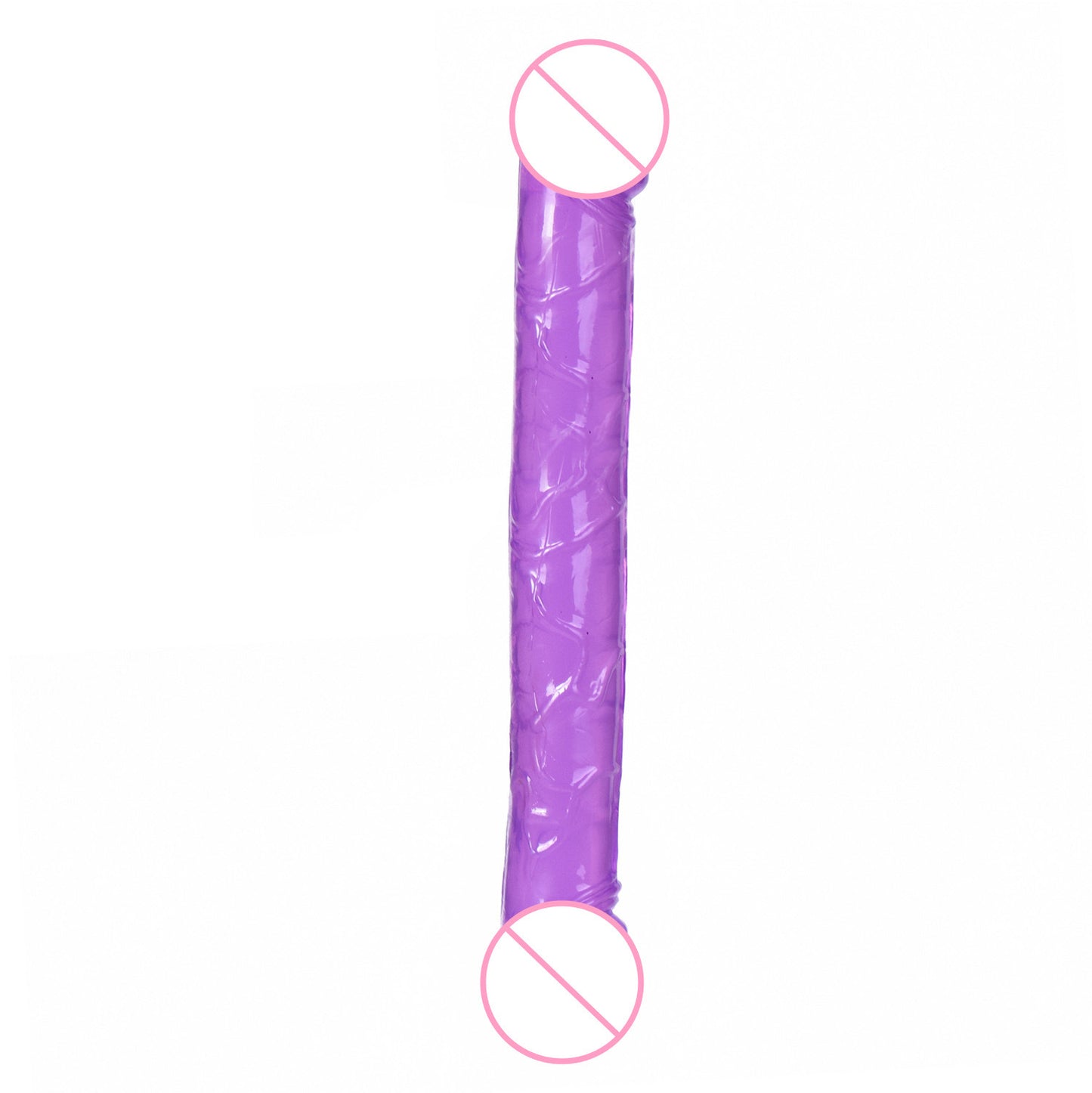 Cross-border double-headed penis simulation gay lesbian with extended transparent dildo color masturbator stick adult products
