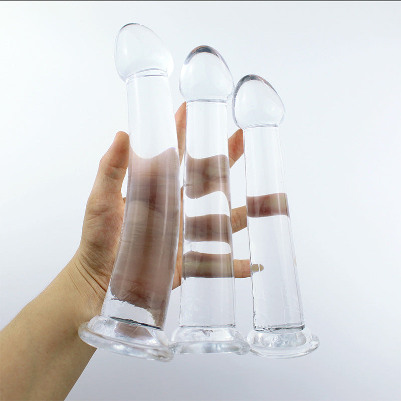 Suction cup transparent anal strip backyard anal plug female simulated penis backyard masturbator false penis male anal dilator
