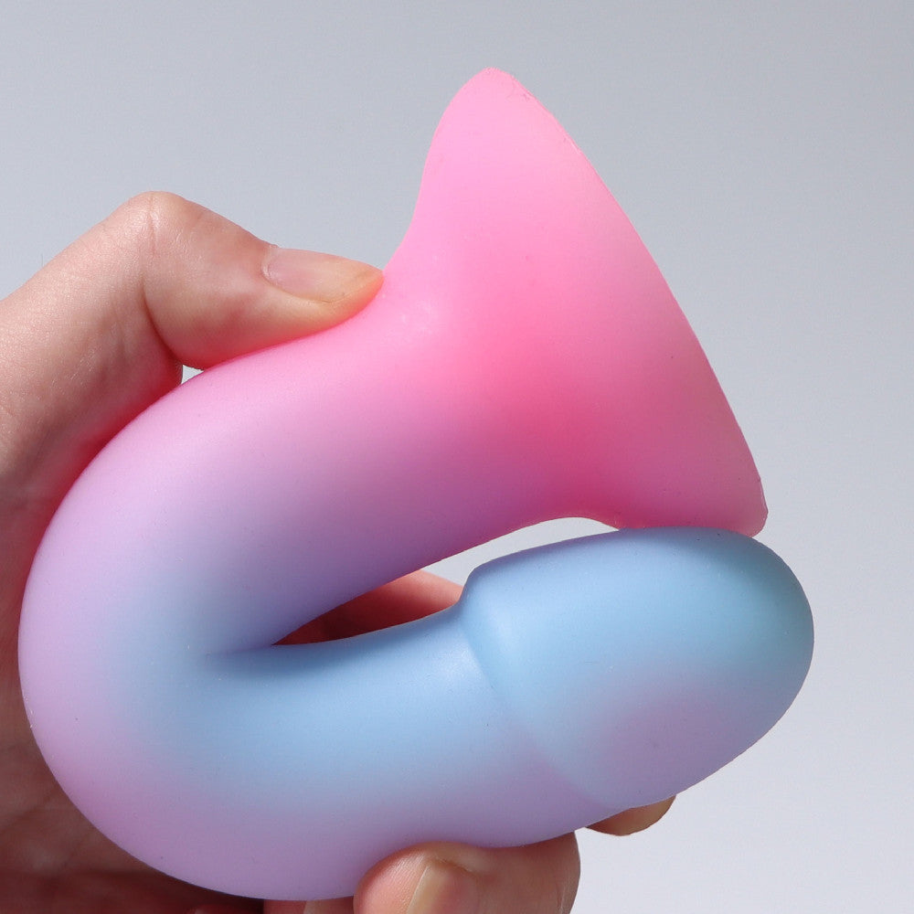 Jelly love luminous egg-free simulated penis male and female orgasm mixed color colorful silicone dildo sex products