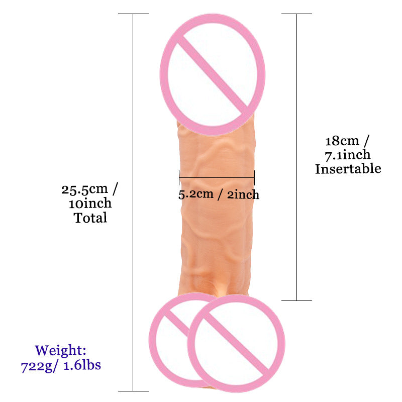 AD426 Beichen 25.5CM Super Coarse Simulation Penis Female Masturbation Sex Toy Dildo Adult Products