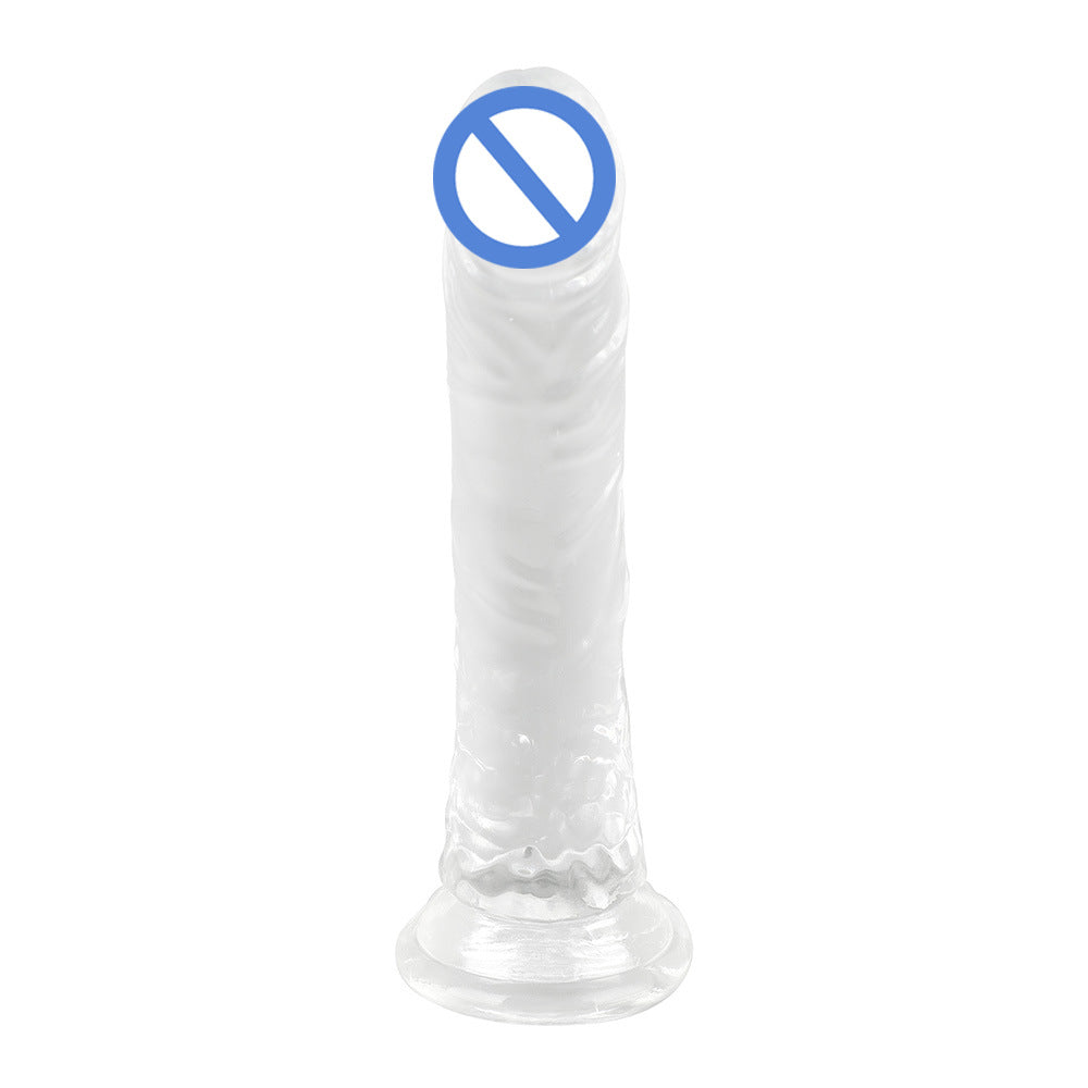 SNAILAGE classic simulated penis, eggless dildo, high-quality TPE material, crystal transparent white women