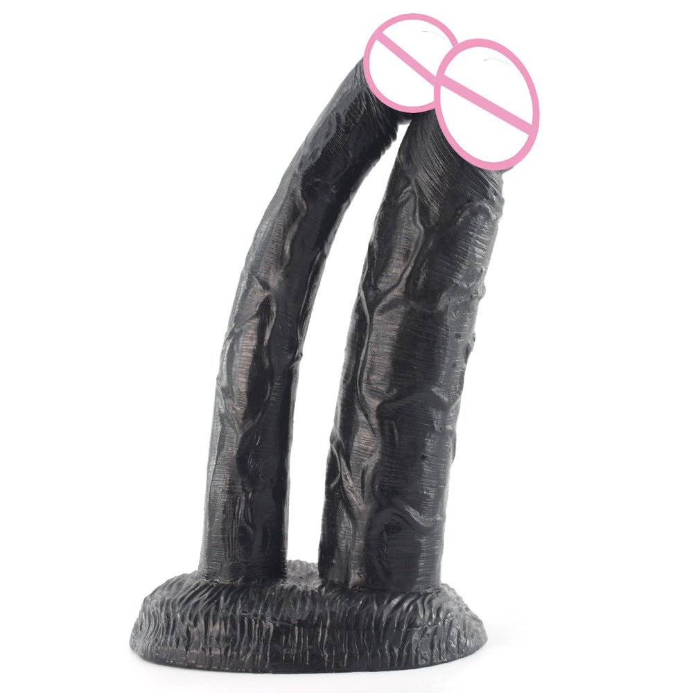 2021 new yin and anus dual-purpose one large and one small double-headed dragon dildo manual simulation penis adult sexual products