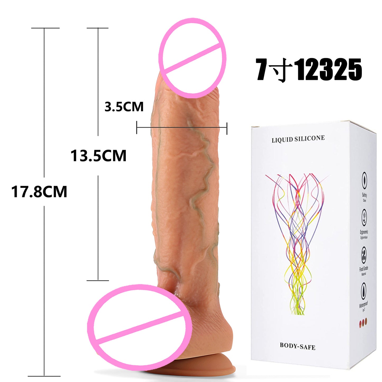 Female masturbation sex toy oversized silicone penis soft meat realistic fake penis adult sex toys fake jj wholesale