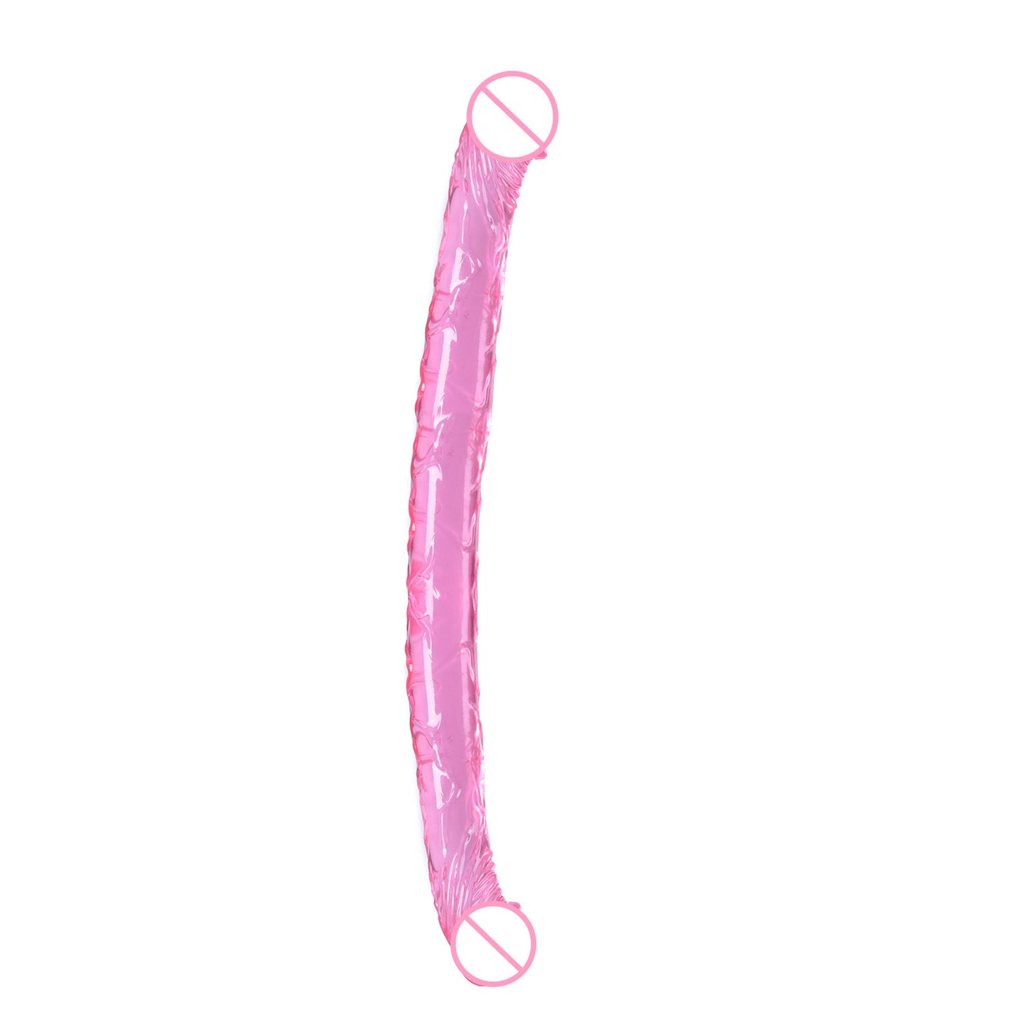 Cross-border double-headed penis simulation gay lesbian with extended transparent dildo color masturbator stick adult products