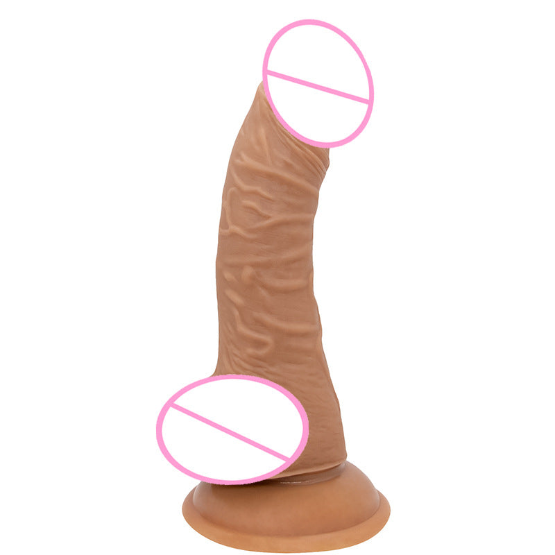 Small penis curved upturned transparent crystal dildo G-spot female dildo PVC simulation penis Dildo