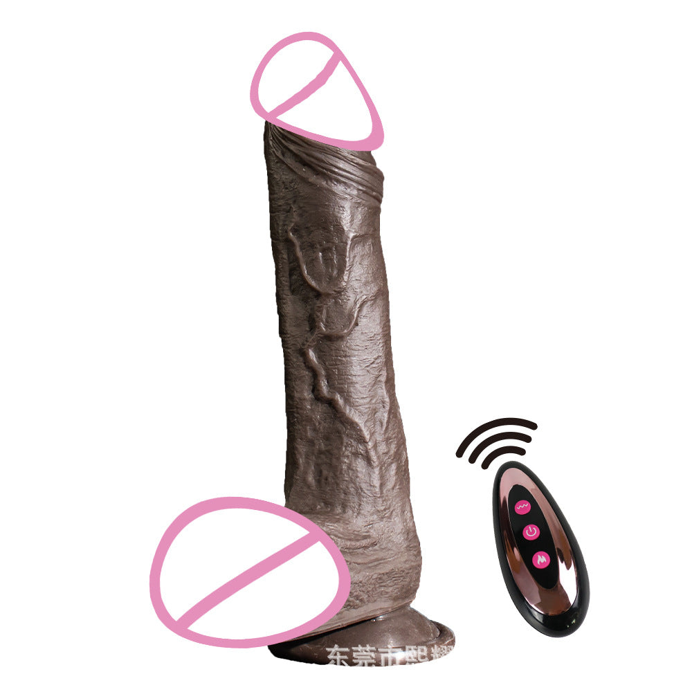 Cross-border Female Masturbation Appliance Brown Simulation Dildo Silicone Shooting Dildo Sex Products