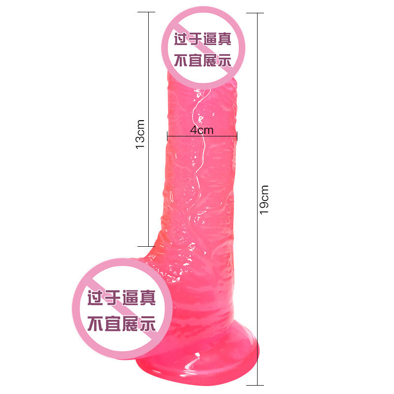 Long love adult toys sex toys dildo crystal transparent penis female soft meat realistic sex masturbator
