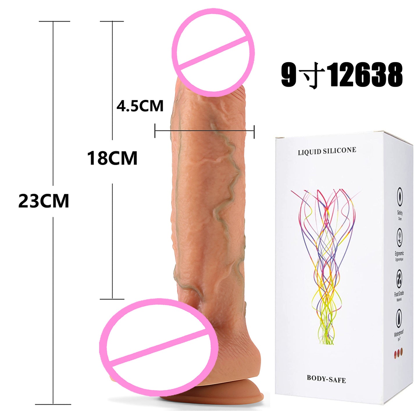Female masturbation sex toy oversized silicone penis soft meat realistic fake penis adult sex toys fake jj wholesale