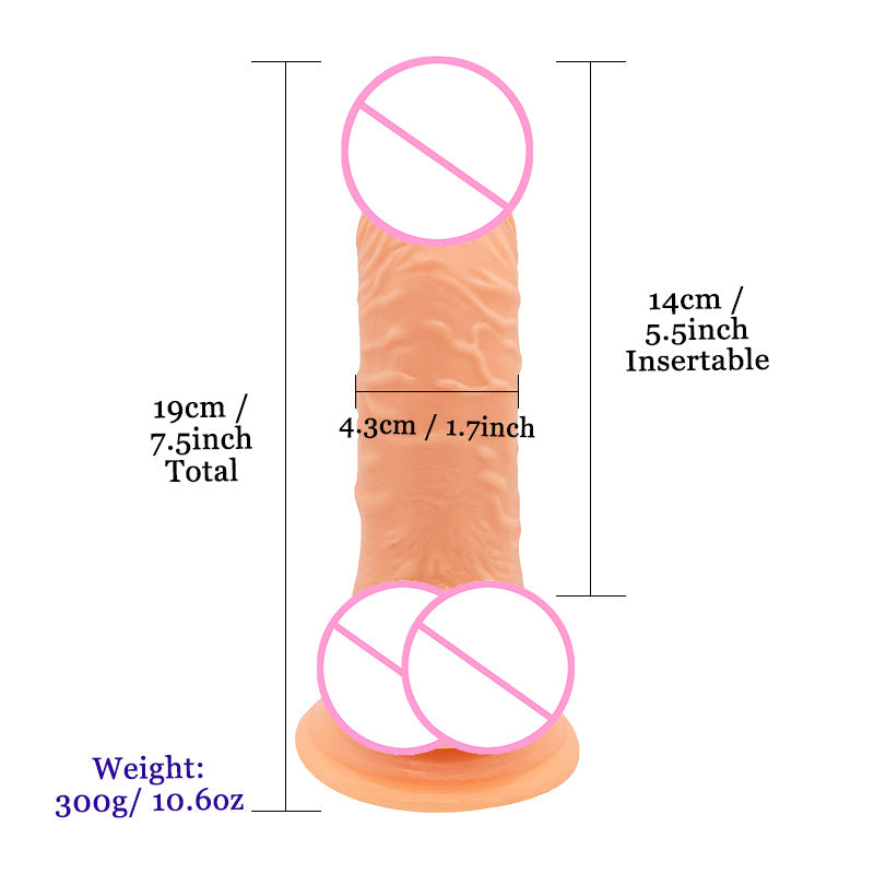 Small penis curved upturned transparent crystal dildo G-spot female dildo PVC simulation penis Dildo