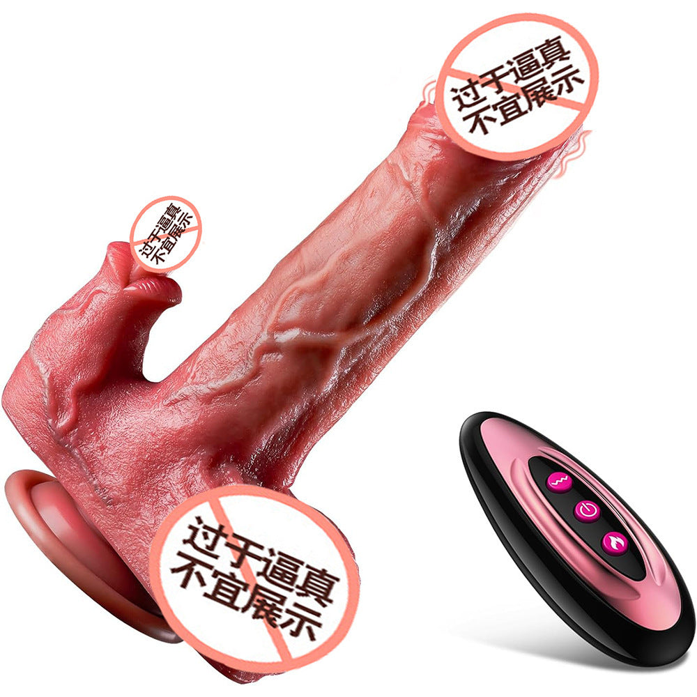 Cross-border popular tongue licking simulation electric dildo female adult sex toy masturbation dildo vibrator