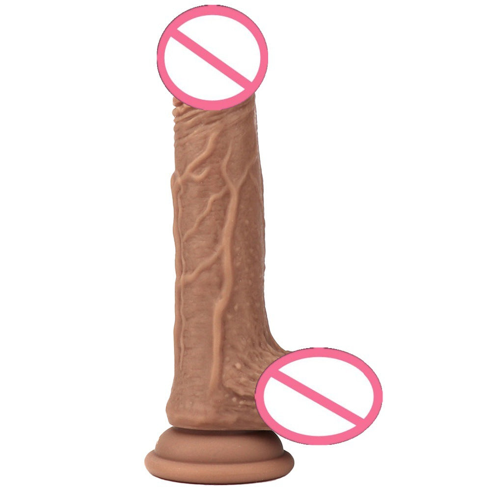Zhongba Wang liquid silicone simulation penis foreskin female fun fake penis male root jj adult fun masturbator