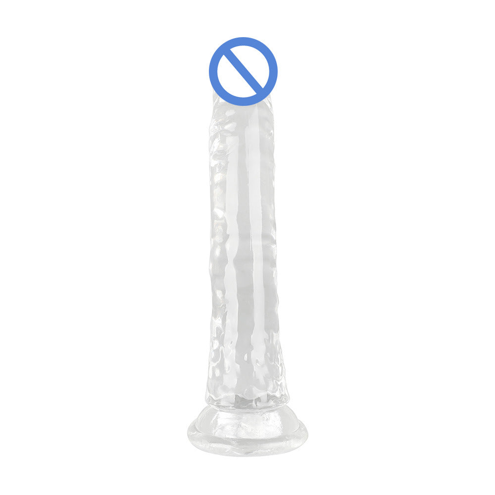 SNAILAGE classic simulated penis, eggless dildo, high-quality TPE material, crystal transparent white women
