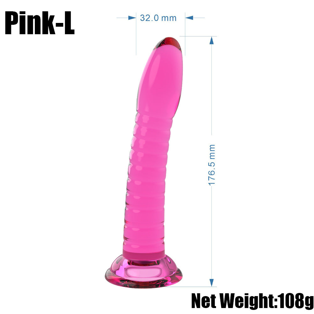Orissi adult female products threaded simulation penis transparent jelly crystal dildo jj suction cup penis backyard