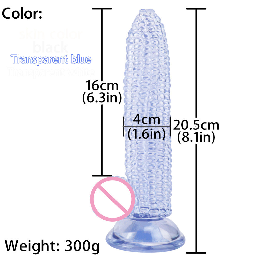 Simulated corn penis fake chicken fake penis particles g point stimulation female masturbator backyard anal plug sex toys