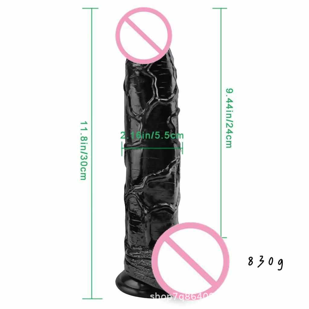 Black oversized thick and long Amazon artificial penis dildo big penis anal plug female masturbator adult products