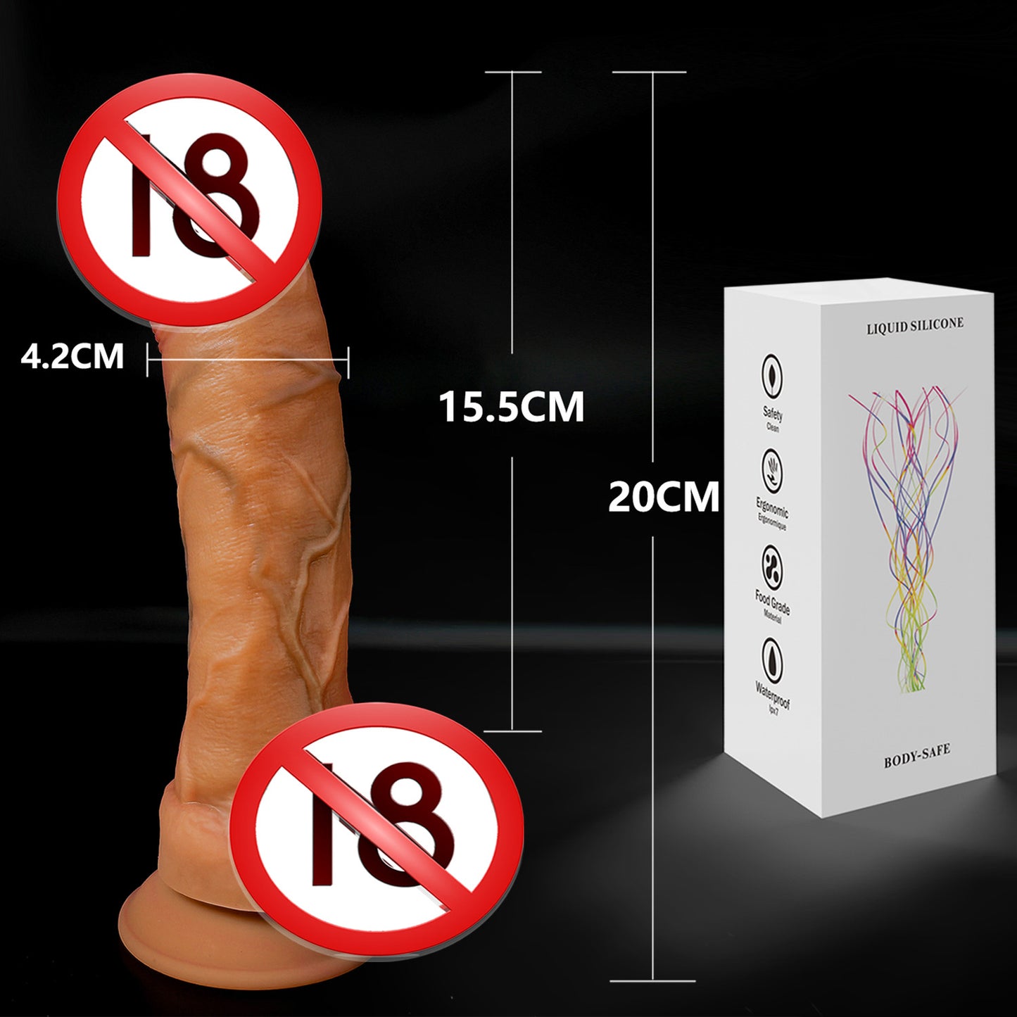 Amazon foreign trade super soft liquid silicone simulation penis female masturbator wearing adult products fake penis factory