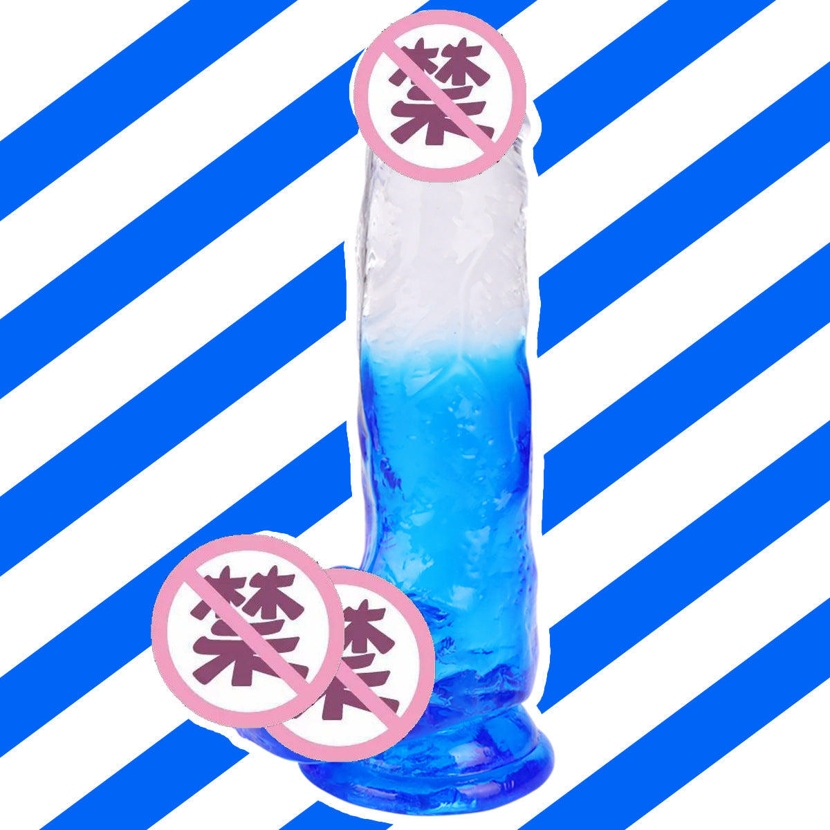 Colorful two-color transparent and transparent simulated penis soft meat forced real and fake penis female masturbation appliance adult products