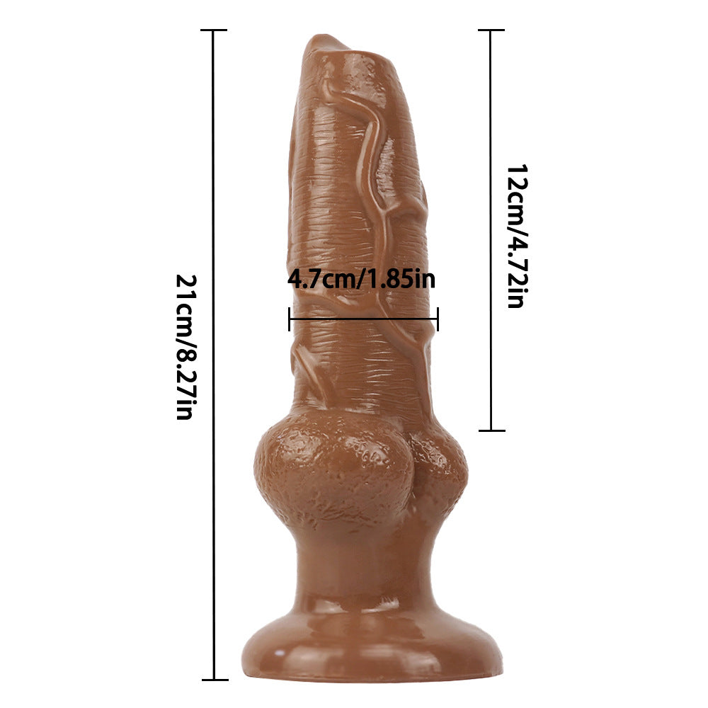 AD01 ruffian 21CM special-shaped animal simulation penis, wolf dog dildo G-spot masturbation, backyard anal plug toy