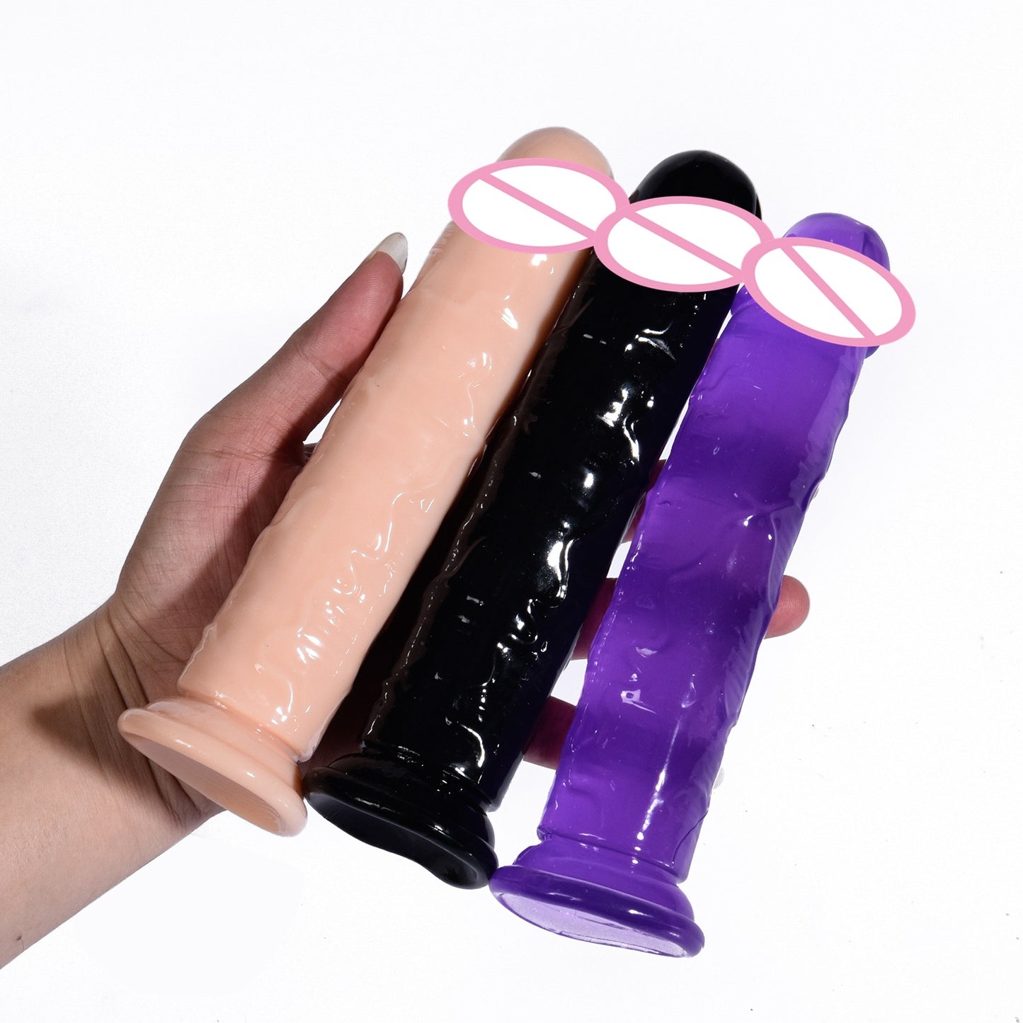 Cross-border hot sale Transparent crystal simulated penis Female dildo Egg-free penis Anal plug Masturbator Adult products