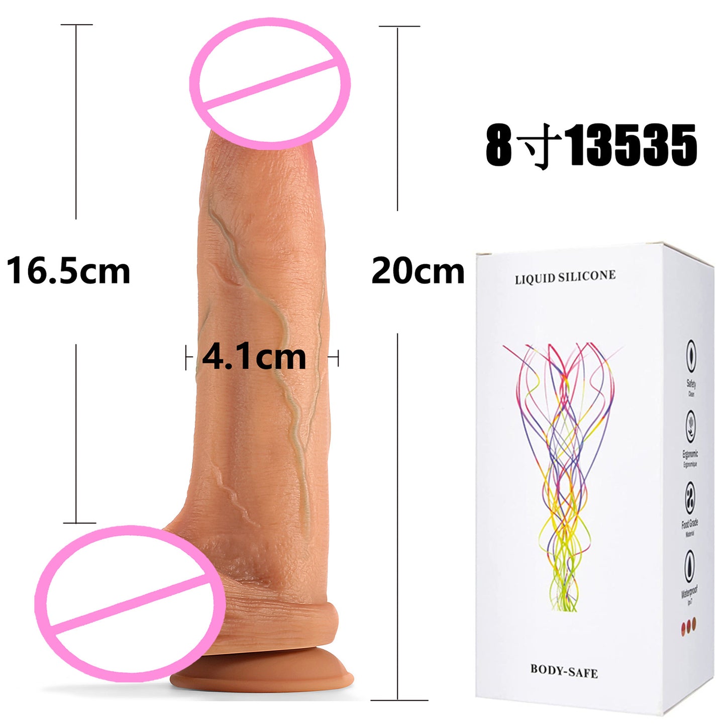 Female masturbation sex toy oversized silicone penis soft meat realistic fake penis adult sex toys fake jj wholesale