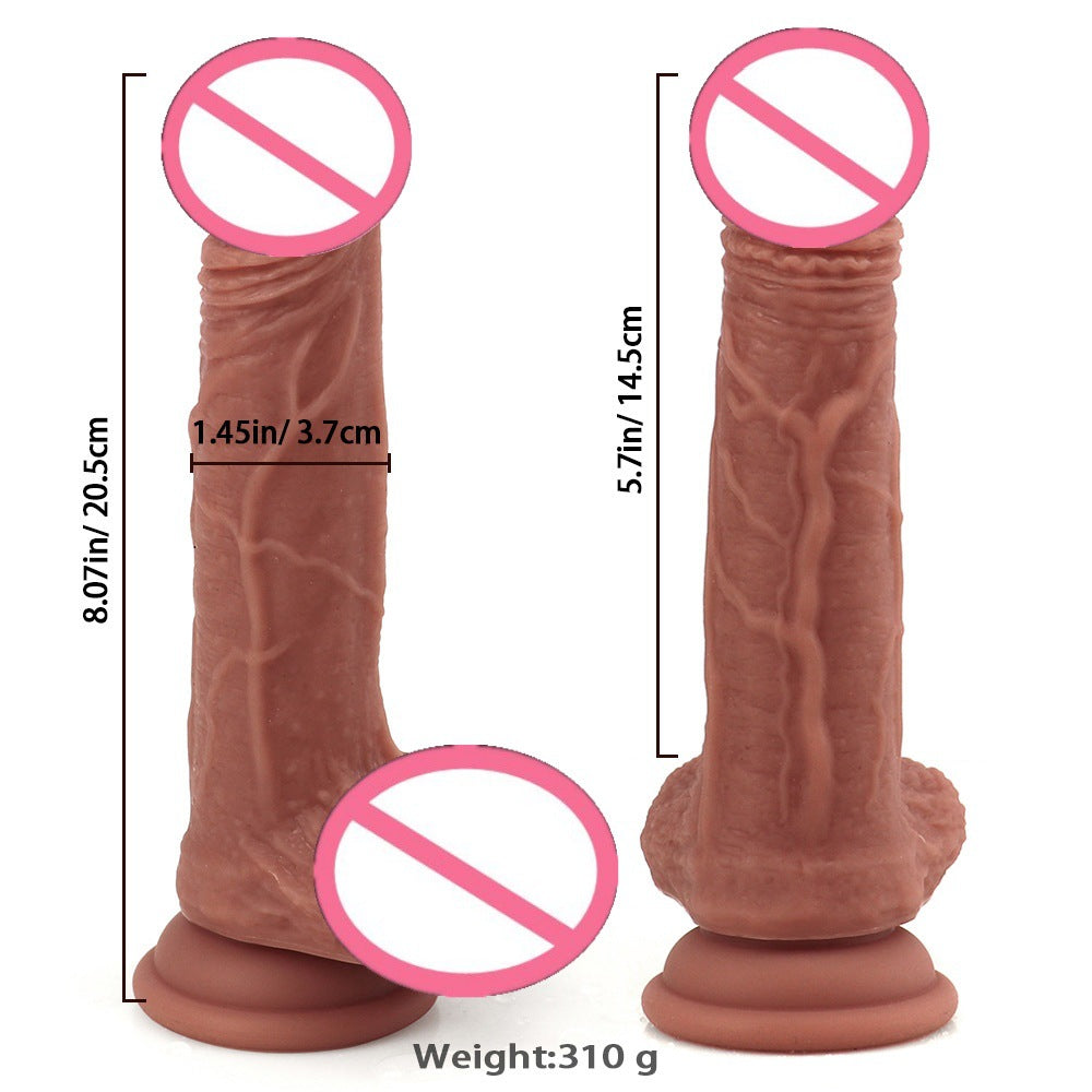 Zhongba Wang liquid silicone simulation penis foreskin female fun fake penis male root jj adult fun masturbator
