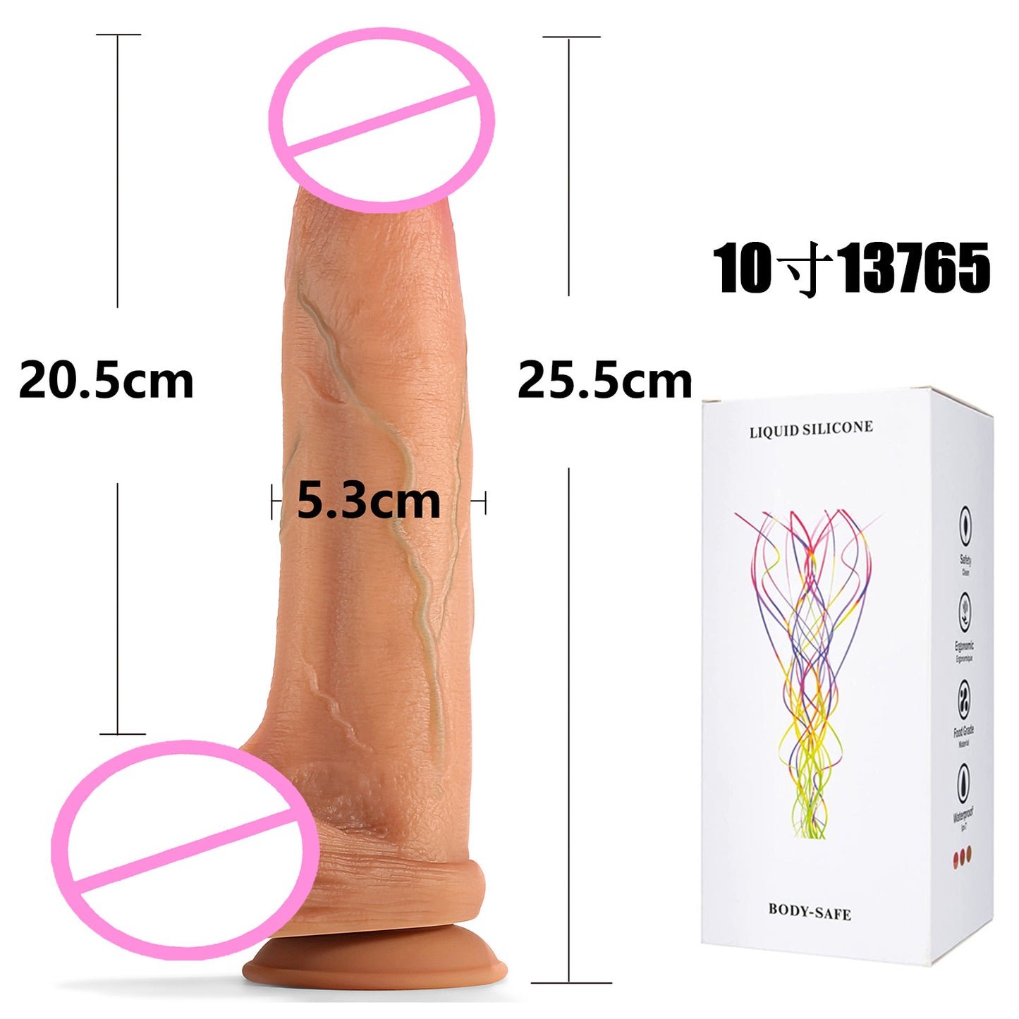 Female masturbation sex toy oversized silicone penis soft meat realistic fake penis adult sex toys fake jj wholesale