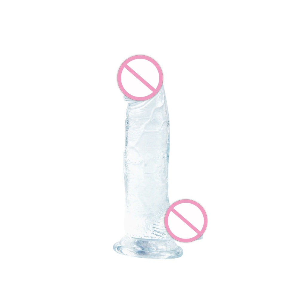 Crystal penis female simulation dildo sex fun masturbator soft manual suction cup sex products adult toys