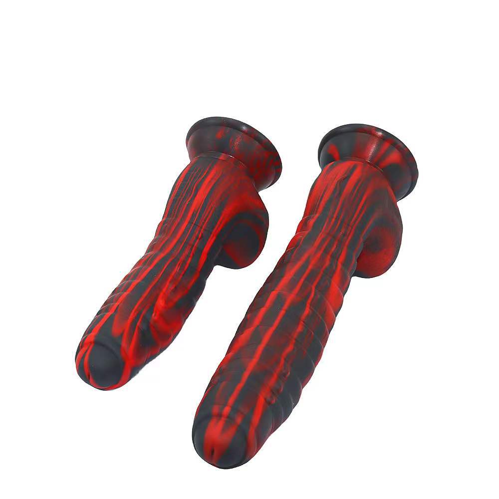Liquid silicone caterpillar scales simulation penis female masturbator dildo anal plug massage sex products