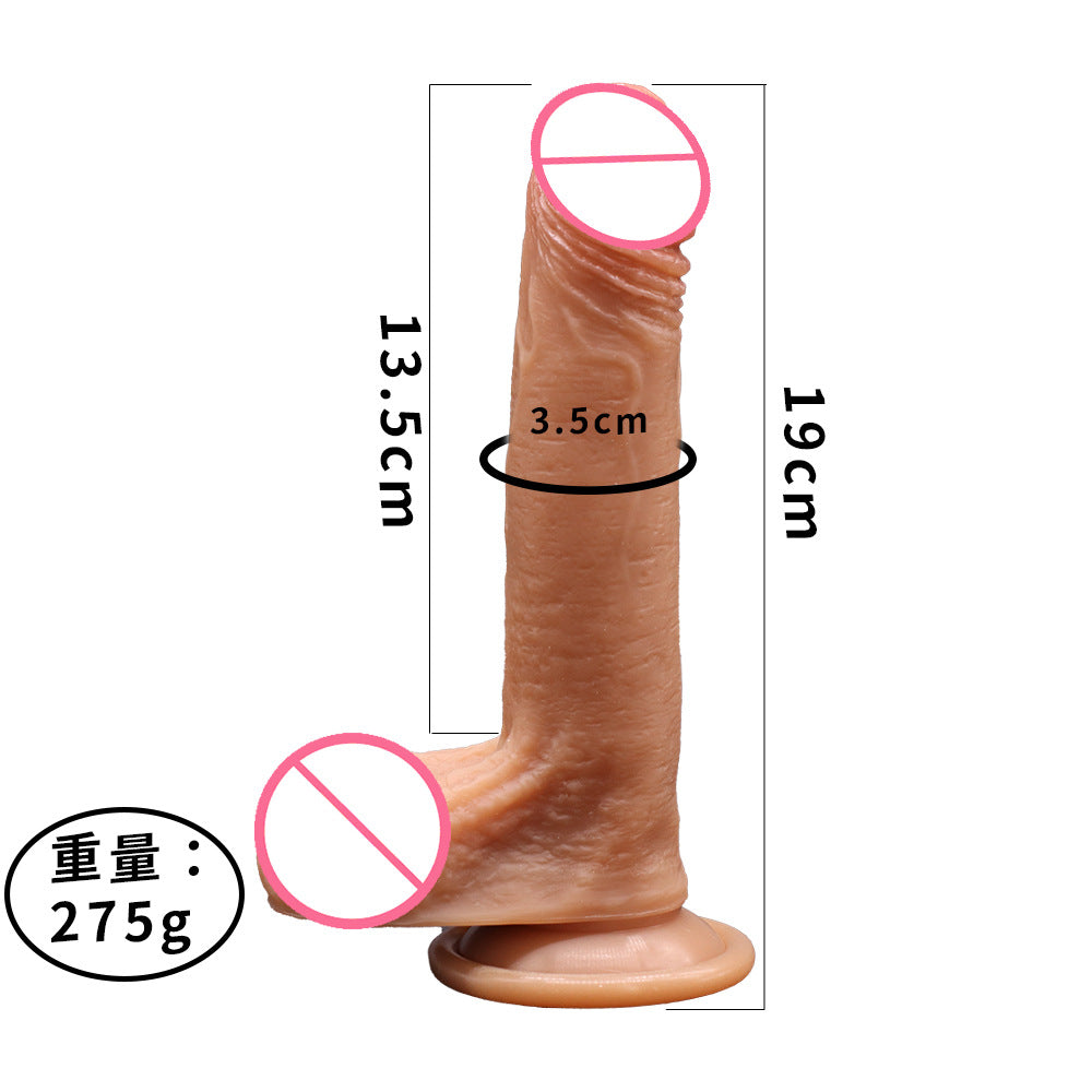 Fun Real Muscle Tyrant Masturbator Women's Liquid Silicone Super Soft Simulation Dildo Penis Female Sex Products