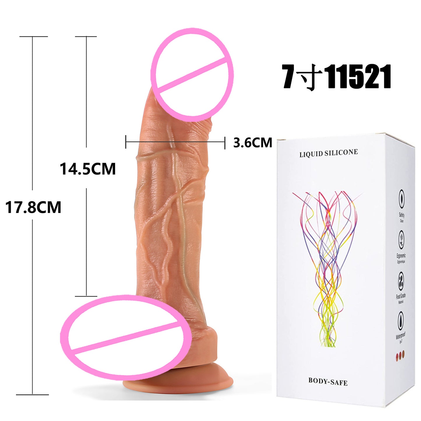 Female masturbation sex toy oversized silicone penis soft meat realistic fake penis adult sex toys fake jj wholesale