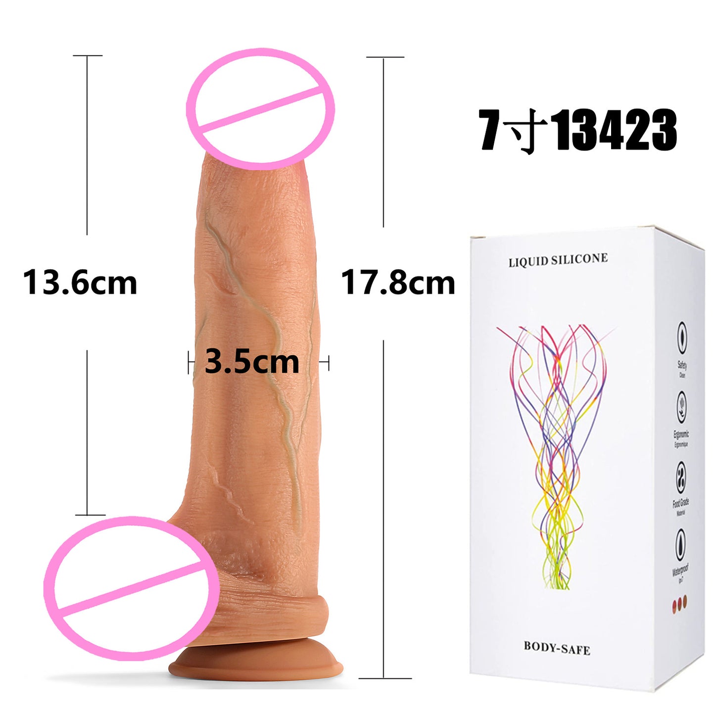 Female masturbation sex toy oversized silicone penis soft meat realistic fake penis adult sex toys fake jj wholesale