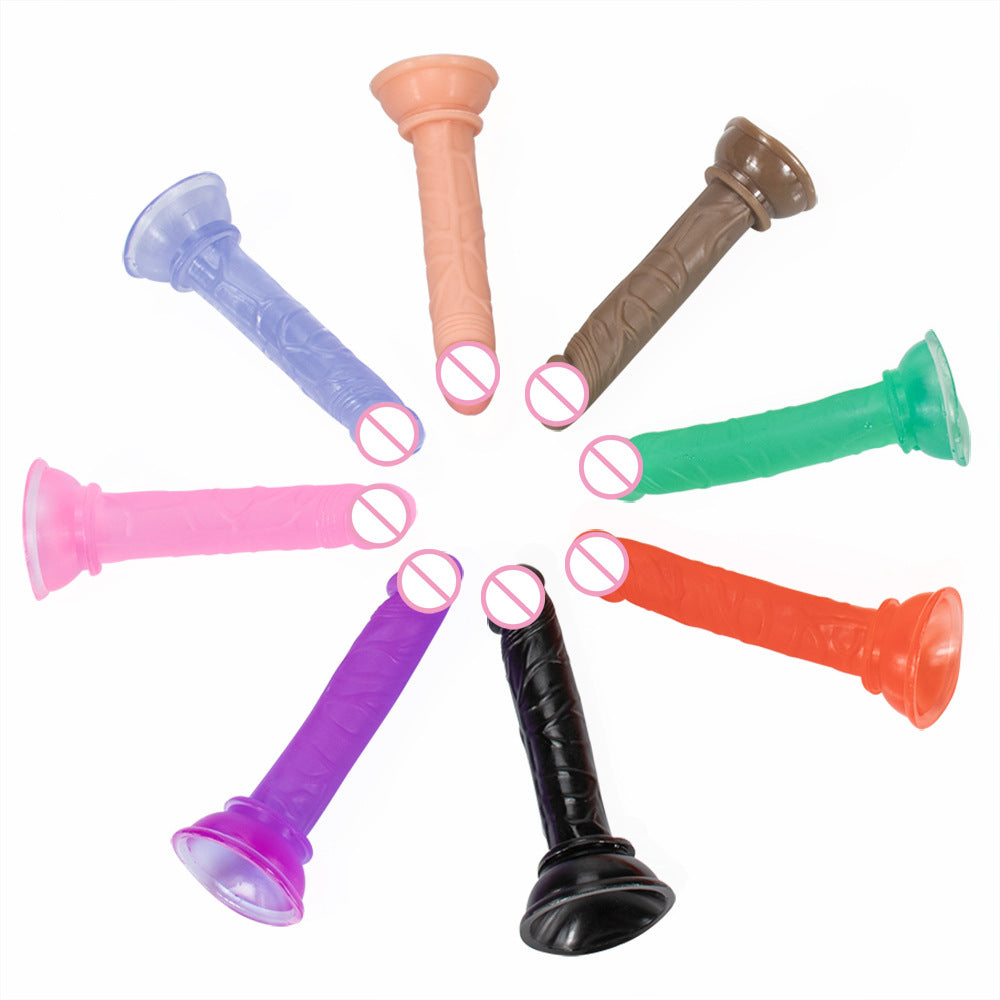 006 Little Old Third Suction Cup Simulation Penis, Mini Small Female Masturbation Penis Egg-Free Dildo Adult Products