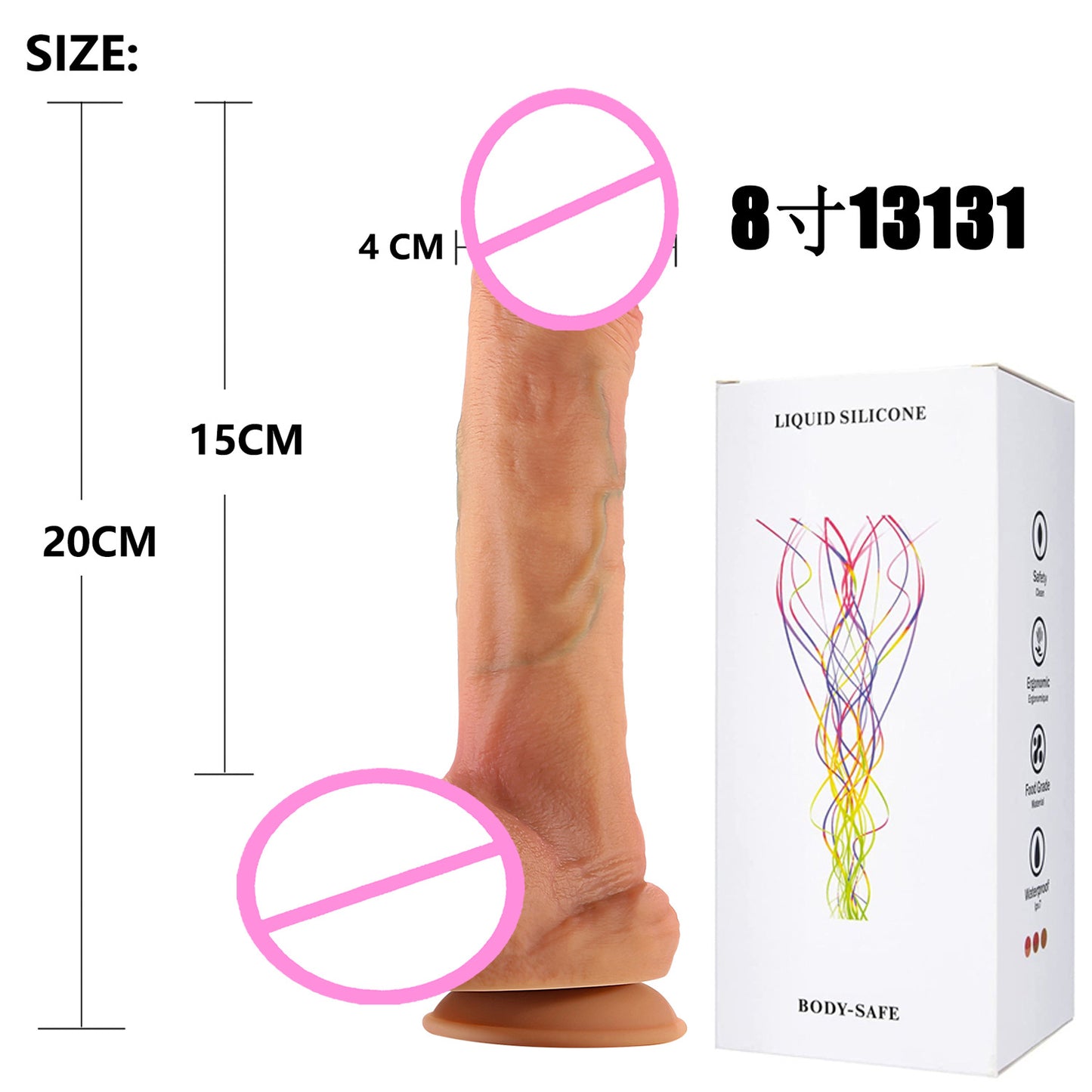 Female masturbation sex toy oversized silicone penis soft meat realistic fake penis adult sex toys fake jj wholesale