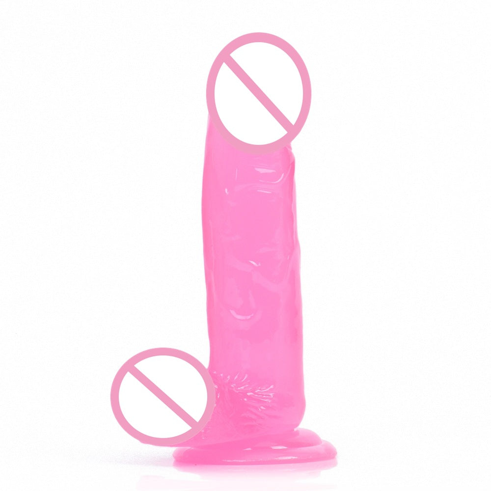 Female simulated penis crystal transparent dildo, adult female masturbator stick hot sale