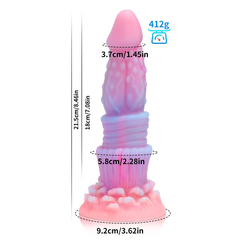 Color luminous liquid silicone simulation penis soft meat forced real and fake penis female masturbation appliance adult products