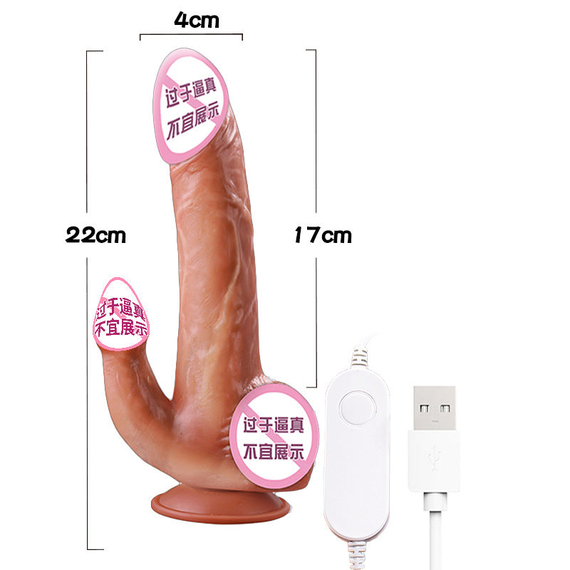 Wudi simulated dildo, heated and retractable dildo, female masturbation, massage vibrating stick, sex products, one piece is sent on behalf of others.