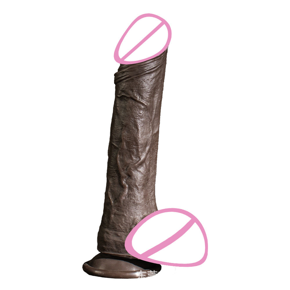Cross-border Female Masturbation Appliance Brown Simulation Dildo Silicone Shooting Dildo Sex Products